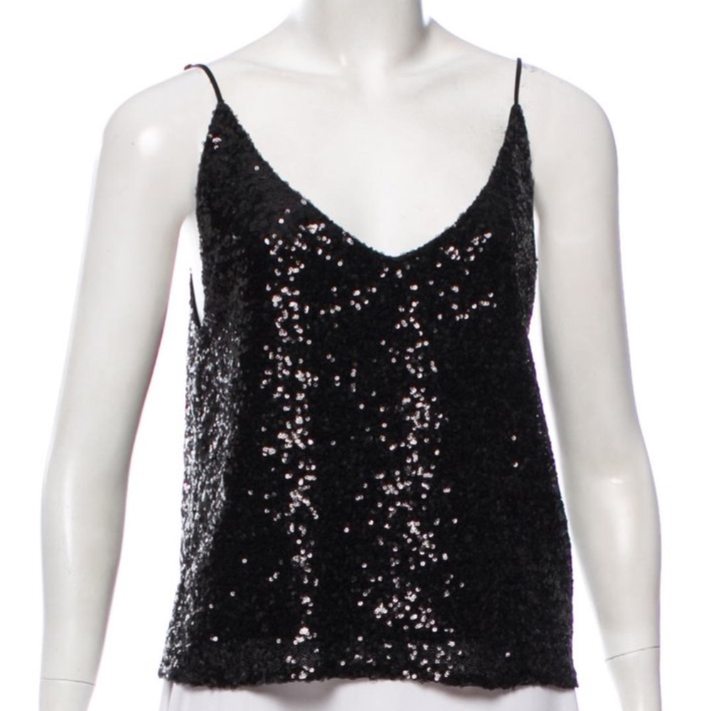 Black Anine Bing sequin top size x-small
